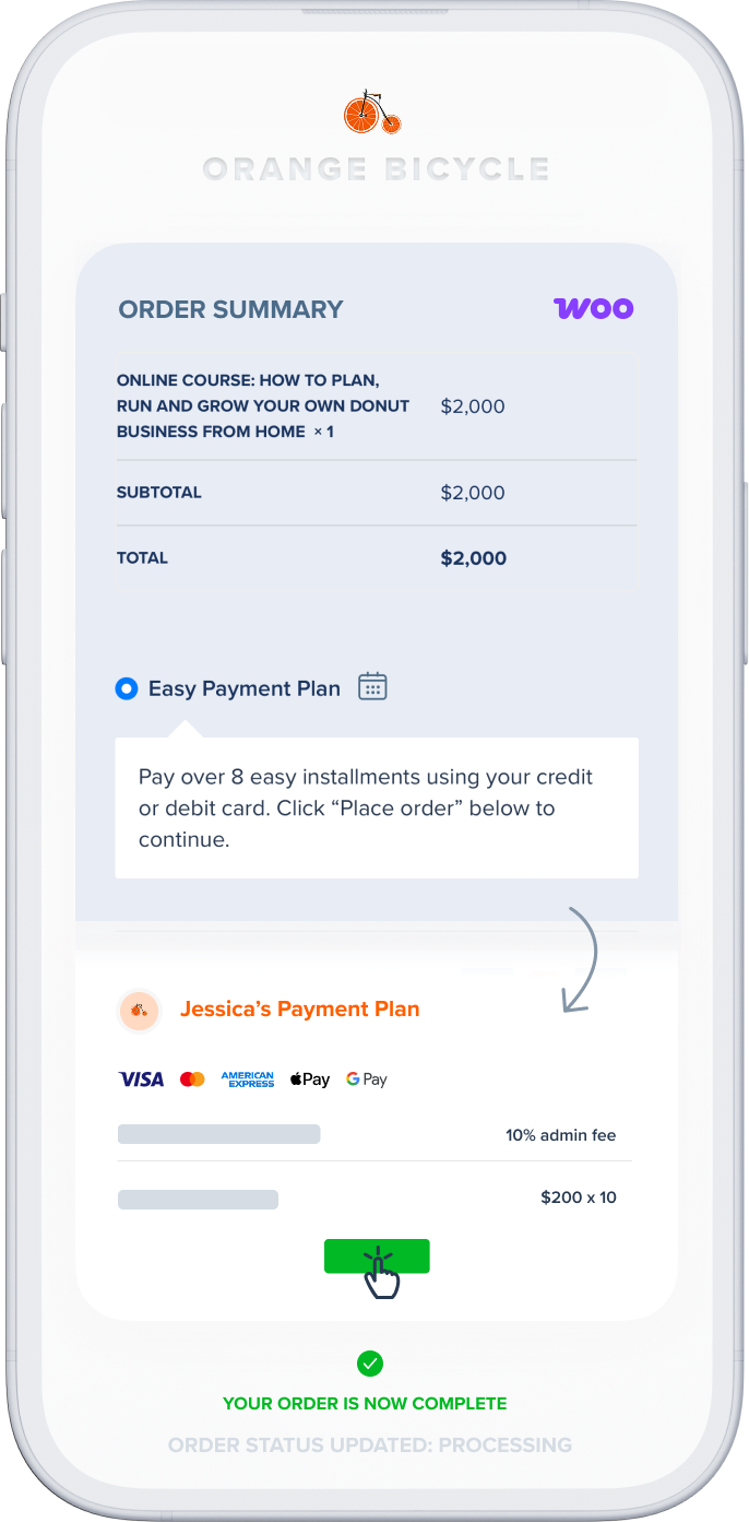 WooCommerce flow iphone mockup 13x