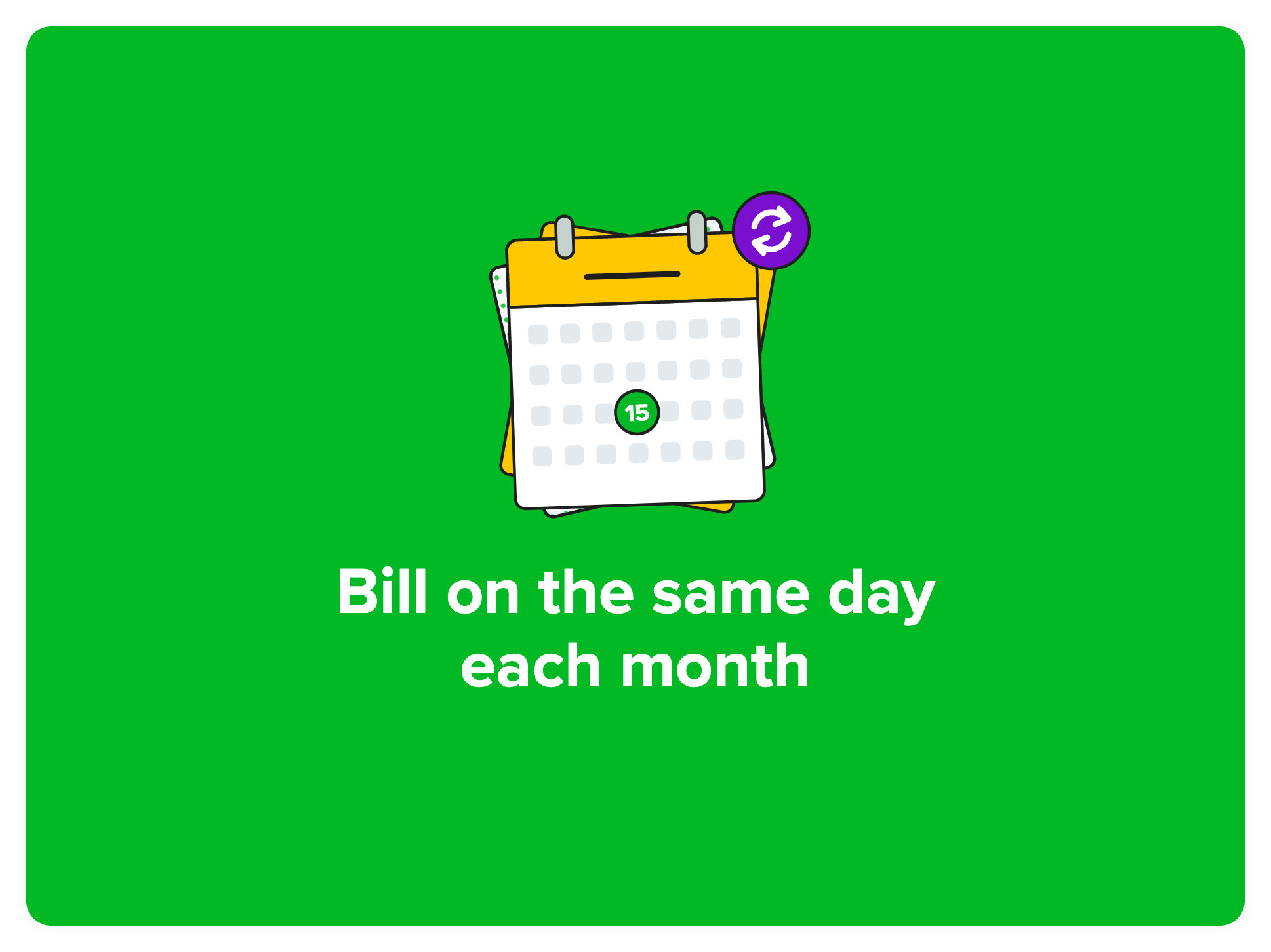 Date-based templates: bill on the same day each month