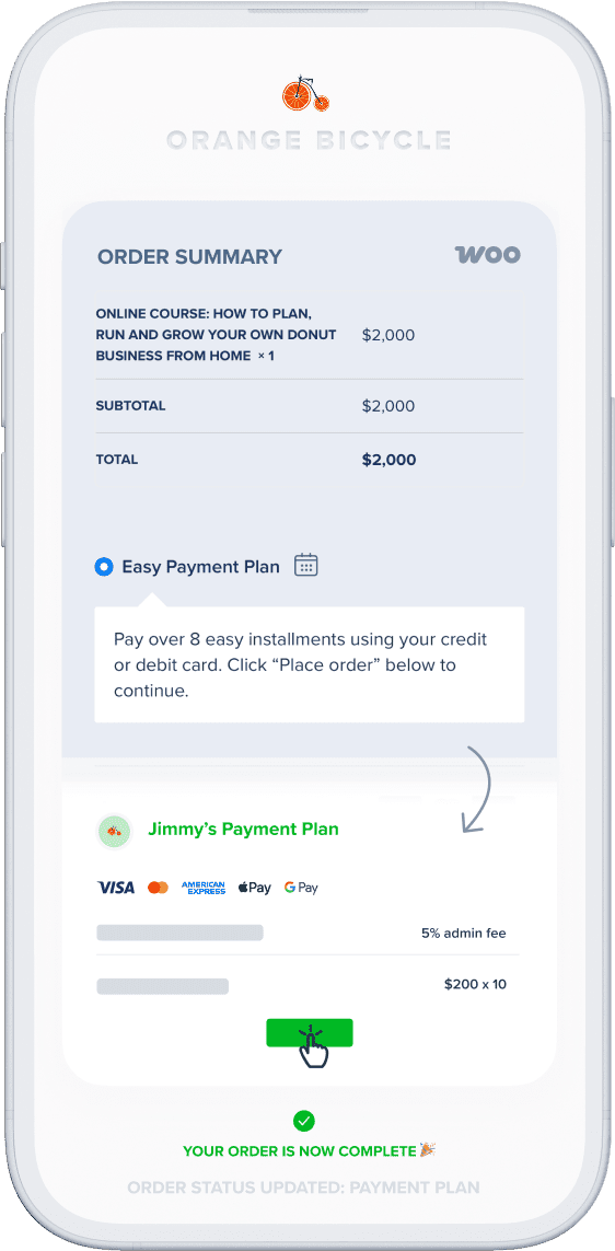 WooCommerce flow iphone mockup 13x paythen-no-code-payment-plans-recurring-subscriptions